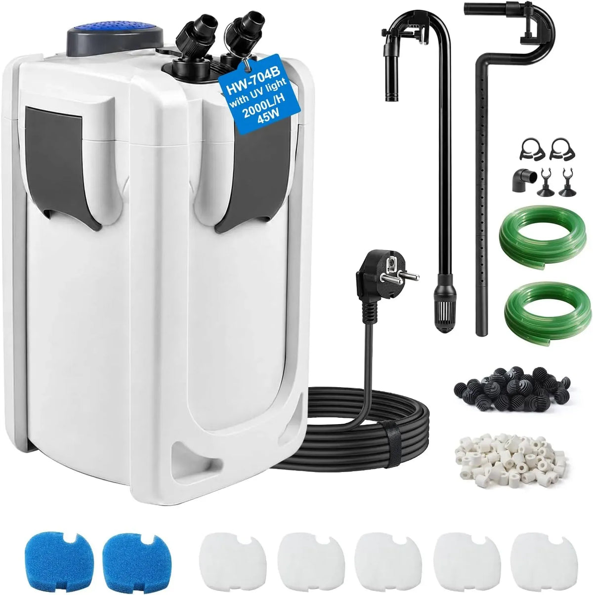 UV 9W 2000L/H Filtre, Pompe, 45 W, 9 W, silencieux, EXLECO