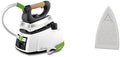 PAEU0200 Blanc/Vert &, Polti Vaporella 535 Eco Pro Centrale Vapeur avec Chaudière, semelle anti-lustrante pour fer pro, 4 bar, jusqu'à 90 g/min