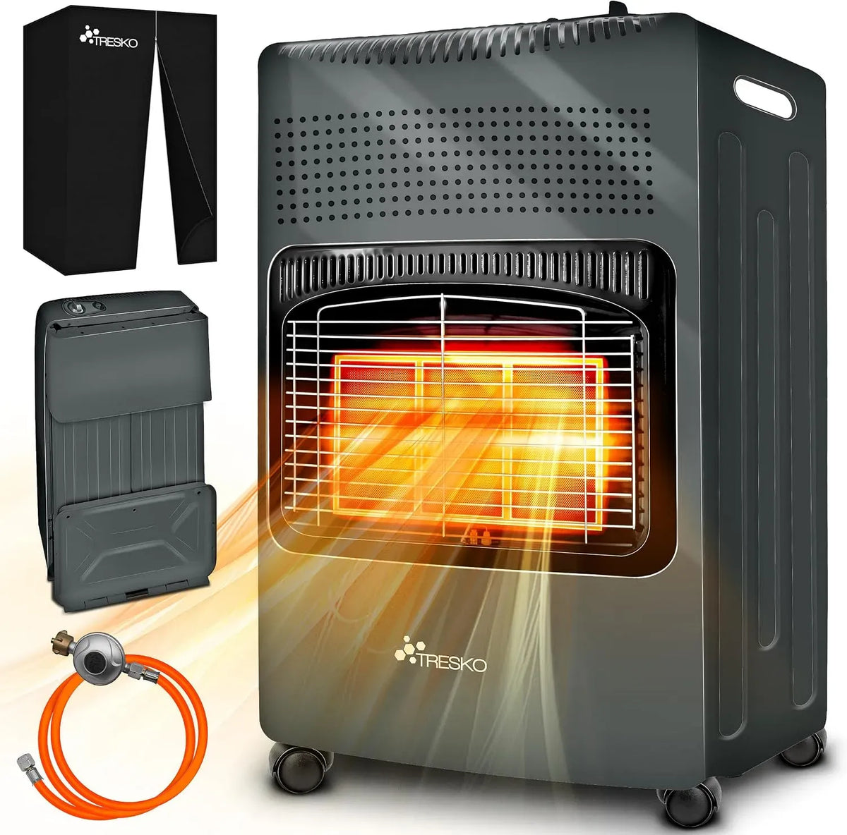 Radiateur électrique, 4200 W, TRESKO, portable, 3 niveaux