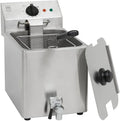 Robinet de cuisine, 26,5 x 55,8 x 39 cm, 8 L, 0 à 190 °C, METRO GDF3008, 2 zones de température, acier inoxydable, argenté