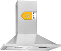 Bomann DU652-1-inoxInoxHotte Hotte aspirante, 60 cm, 205 m³/h, hotte de cuisine, éclairage LED, acier inoxydable, blanc, blanc chaud 2W
