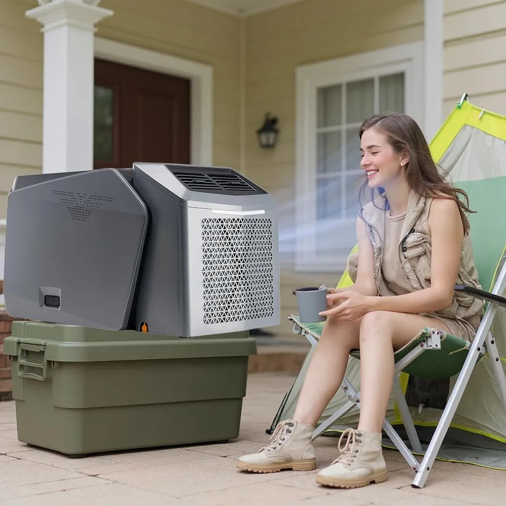 Climatiseur, 450 W, 48 V, 24, portable, minuteur, camping, zones de refroidissement, dissipation de chaleur