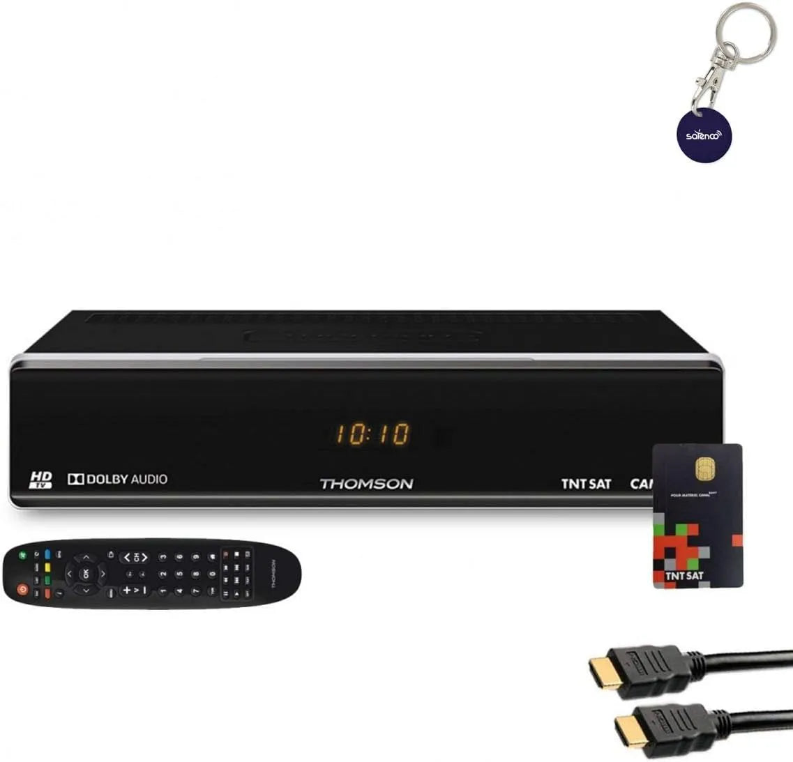 Smart TV, téléviseur, HDMI, THOMSON Récepteur TV Satellite HD + Carte d'accès TNTSAT V6 + Câble HDMI