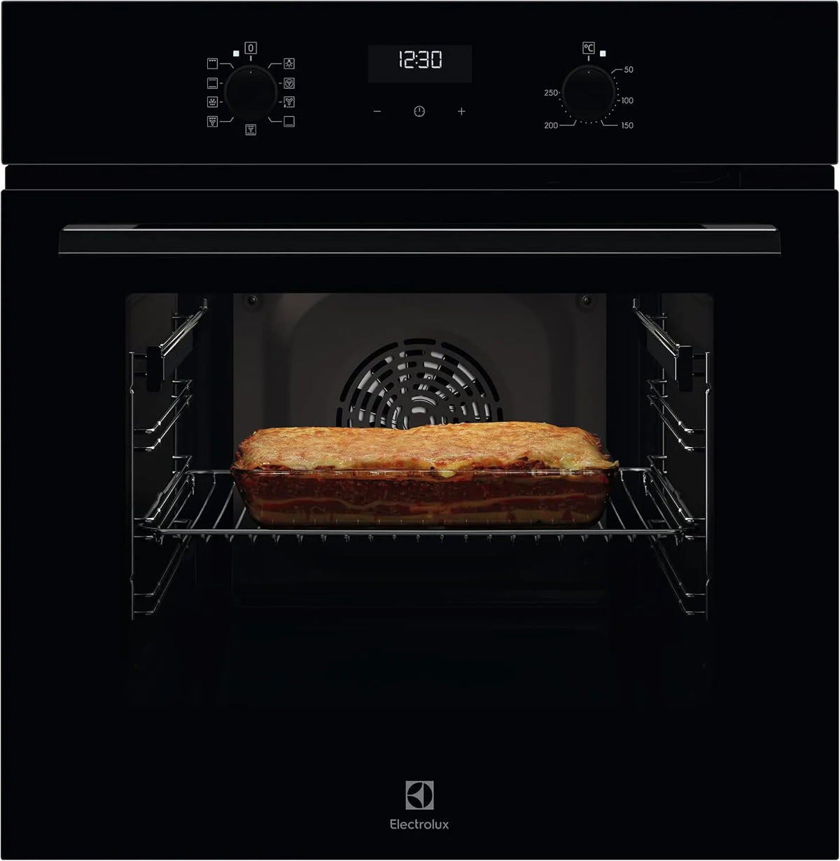 Electrolux OEF5H50BK Four électrique, 9 programmes, classe énergétique A, tactile, acier inoxydable, inox anti-traces de doigts, 9 fonctions