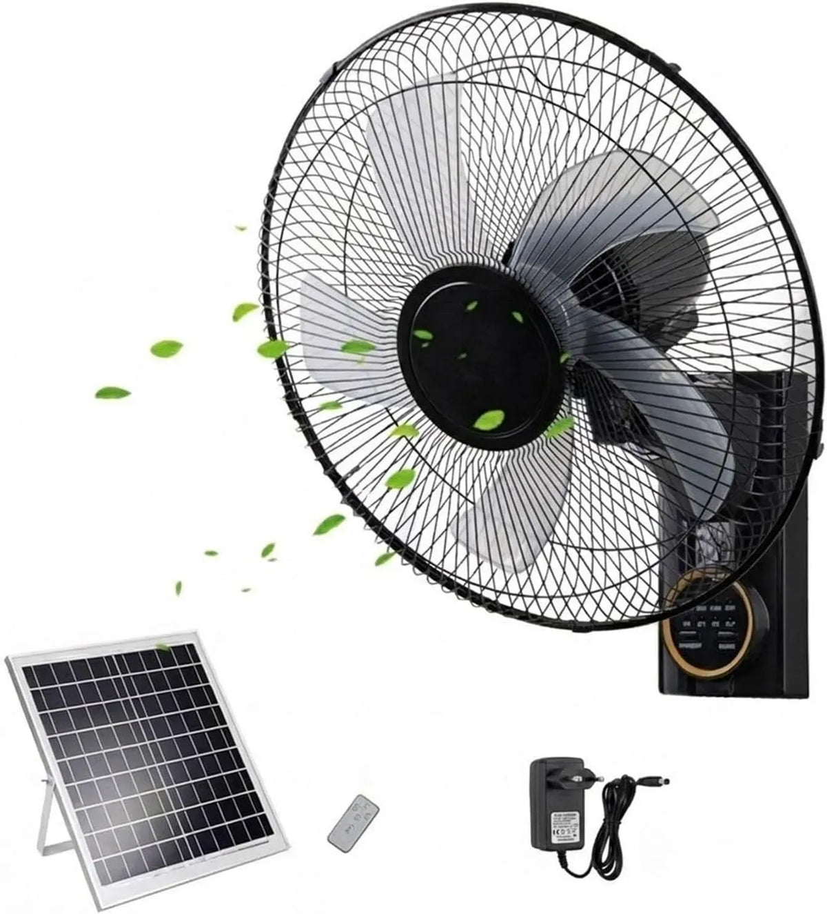 Ventilateur, 40cm, extérieur, minuteur, 3 vitesses, silencieux, camping, Oscillant 90° + Minuterie