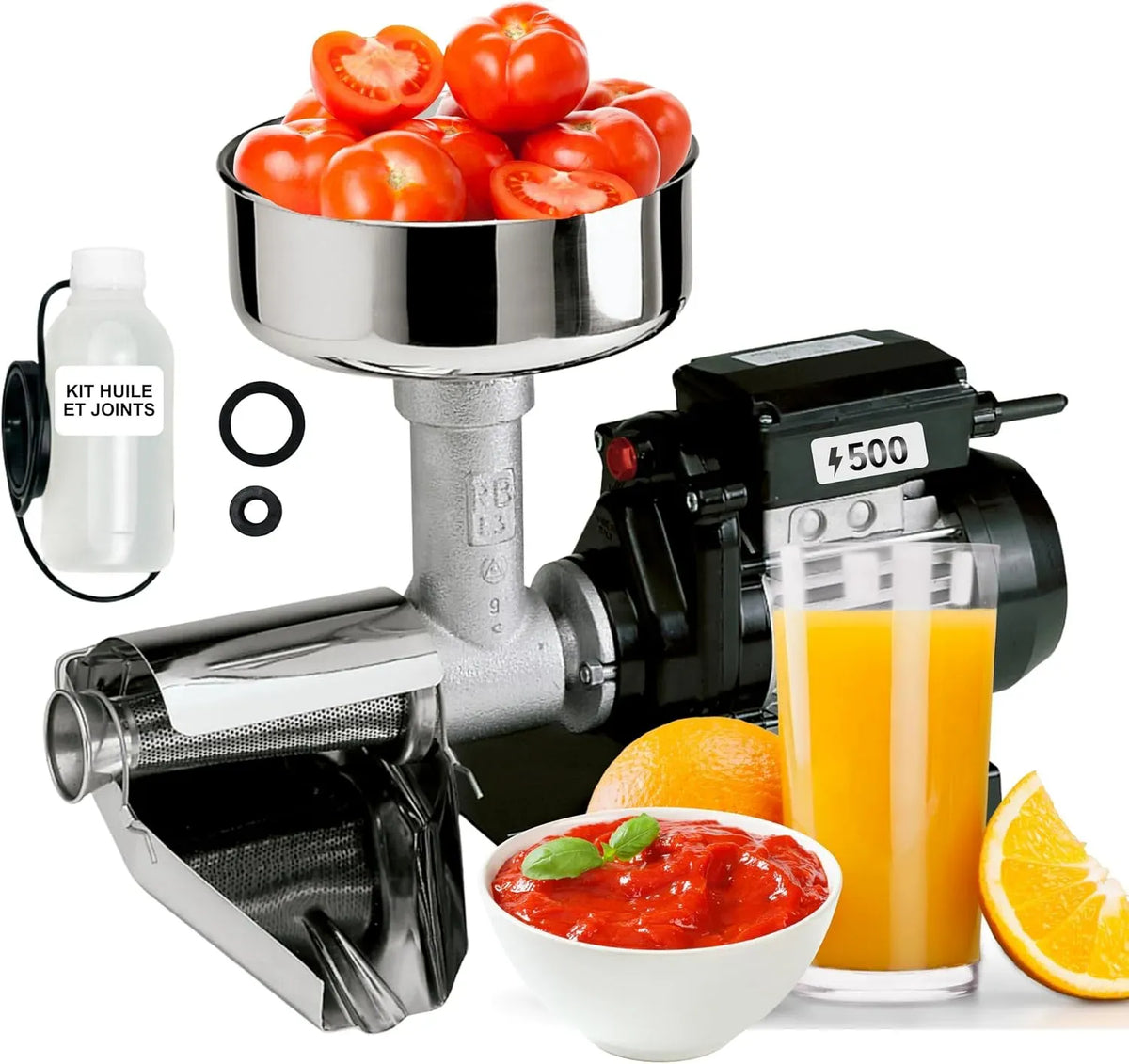 Accessoire pour appareil N.5, 500 W, acier inoxydable, jusqu'à 340 kg/h
