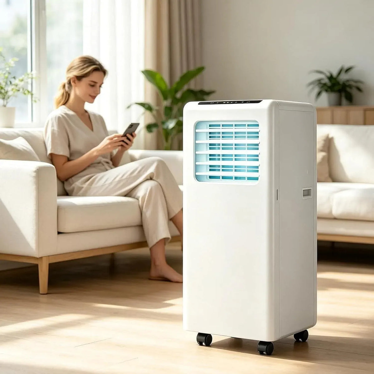 Climatiseur 24H 4100btu, portable, minuteur, silencieux, camping, Refroidit jusqu'à 40 m², Silencieux avec Déshumidificateur