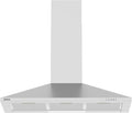 CIARRA Hotte aspirante, 90cm, 380 m3/h, classe énergétique A, hotte de cuisine, évacuation et recyclage, installation murale, acier inoxydable