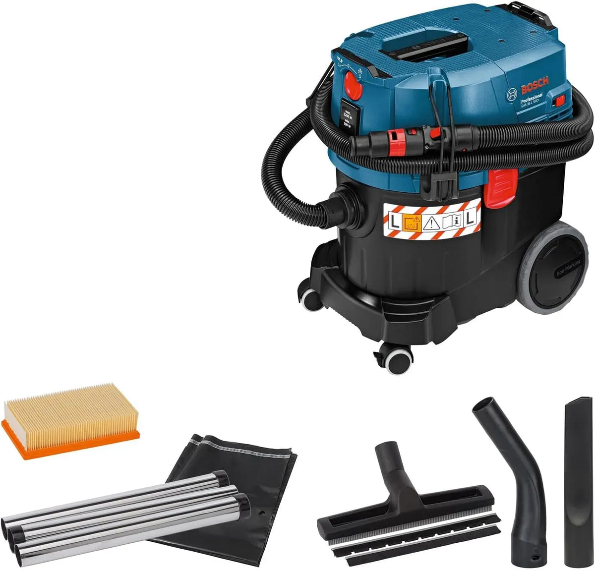 Bosch GAS 35 Aspirateur, 35 L, 200 W, flexible de 3 m