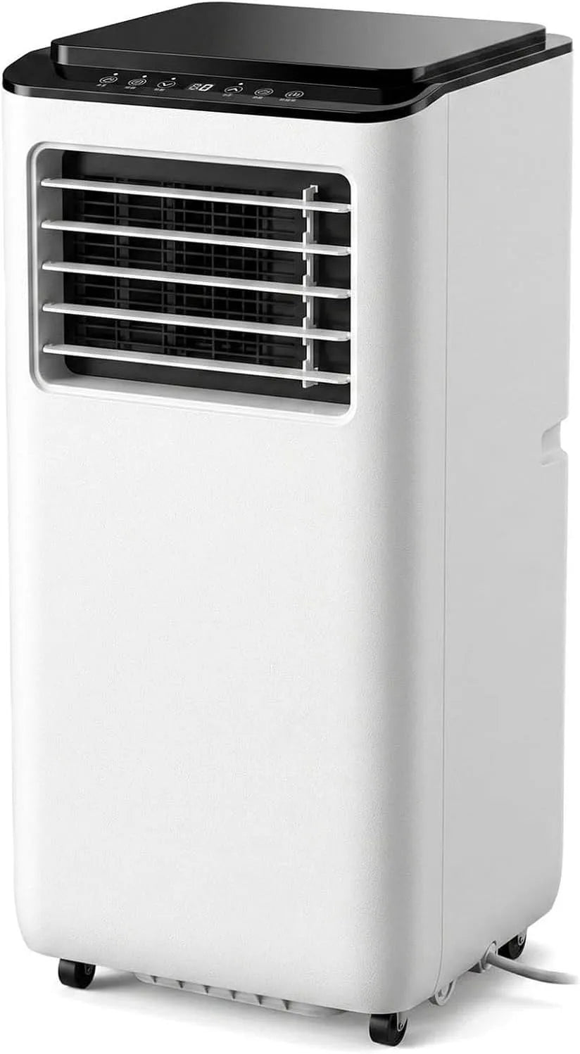 Climatiseur 24h, minuteur, 10000 BTU, 2 Vitesses, Climatiseur Mobile 14000 BTU avec Kit d'Installation, Basse Consommation, Écran Digital, Ventilateur