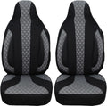 Mass Pilot Lot de 2 Housses de siège de Voiture compatibles équipé de Dacia Logan 3ème génération conducteur et Passager à partir de 2021, Noir/Gris