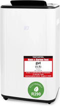 Déshumidificateur, Emerio DH-129238 R290, minuteur, taille de la pièce jusqu'à 60 m², écran LED, 30 l/jour