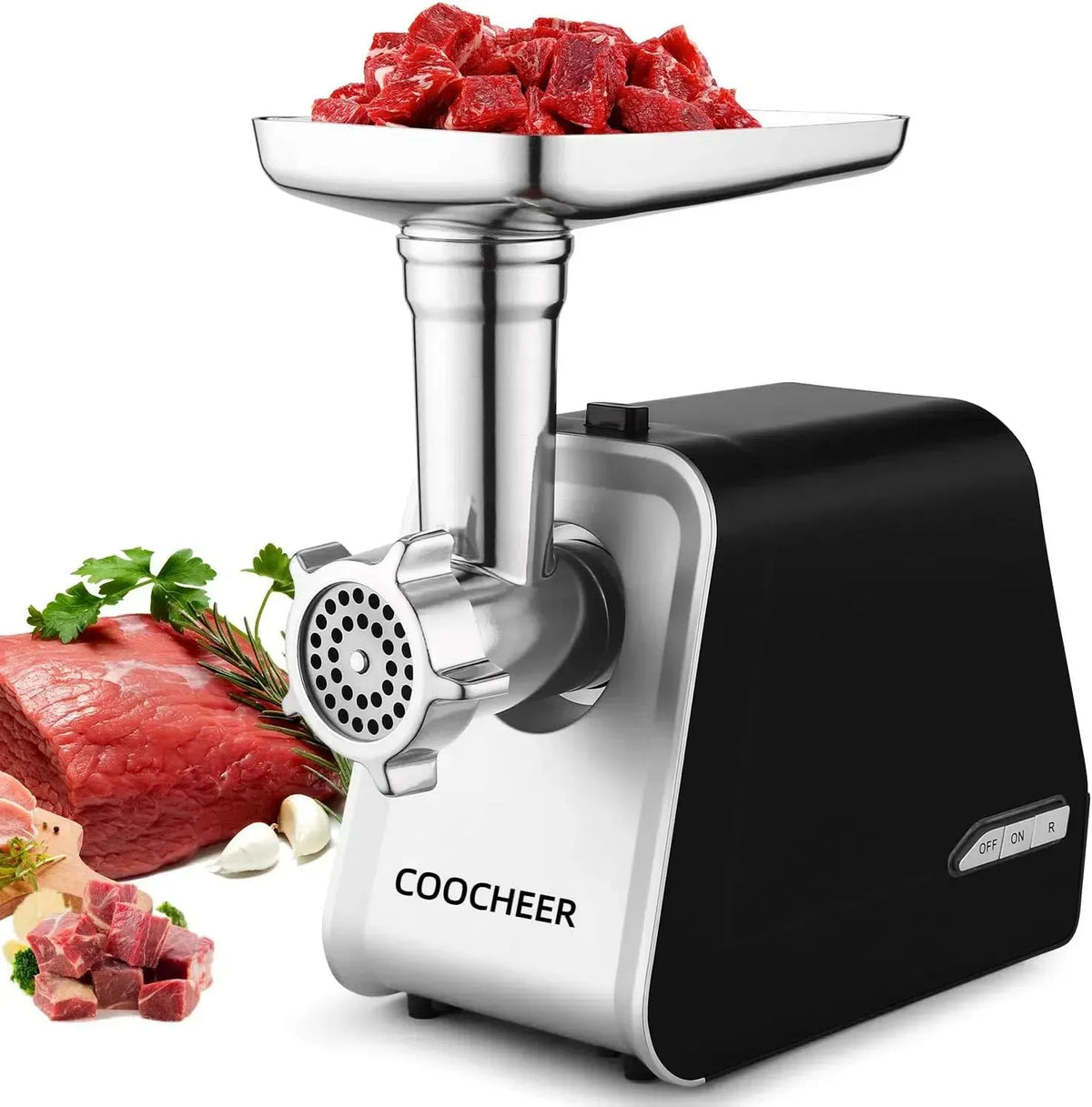 Accessoire pour appareil, 2000 W, COOCHEER, gril, professionnel, Hachoir à Viande Électrique Professionnel 2000W