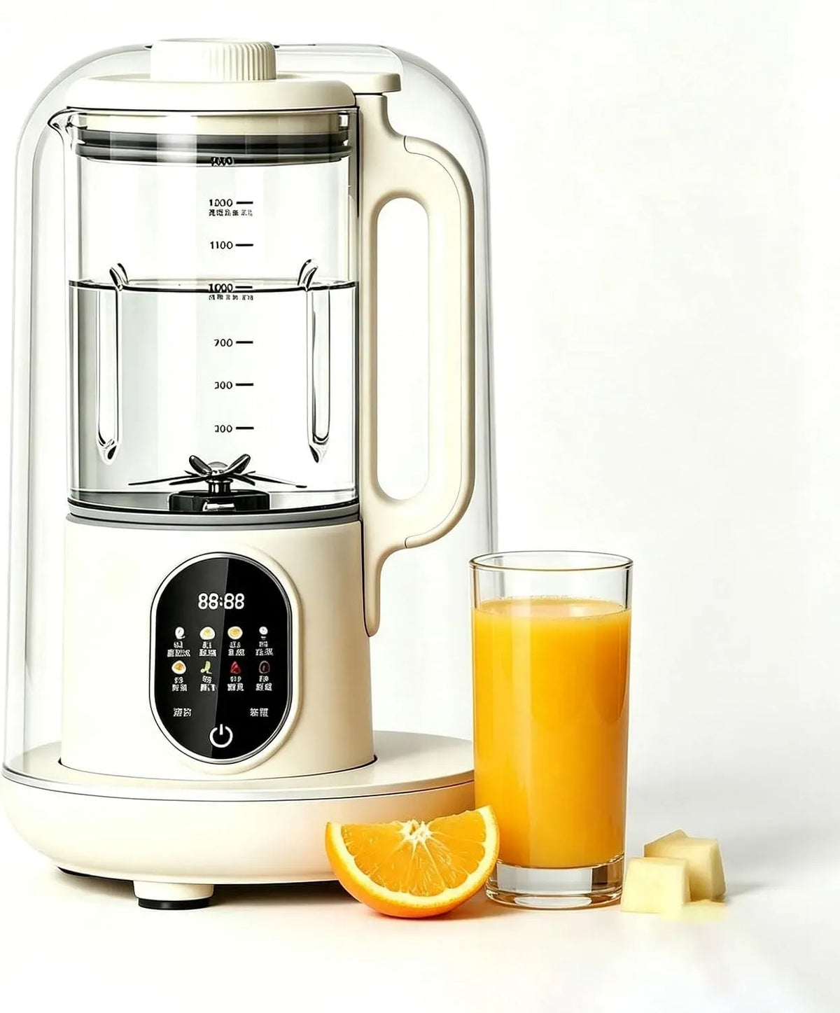 Machine à lait, machine à lait végétal et lait de noix, 1,5 L, 9 programmes, minuteur, maintien au chaud, silencieux, acier inoxydable