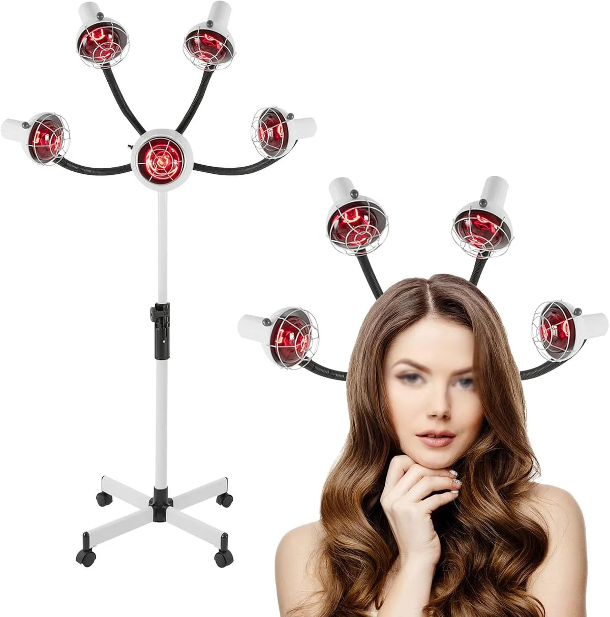 Lampe, décoration de salon, fonction chauffante, pour Cheveux à 5 Têtes Processeur