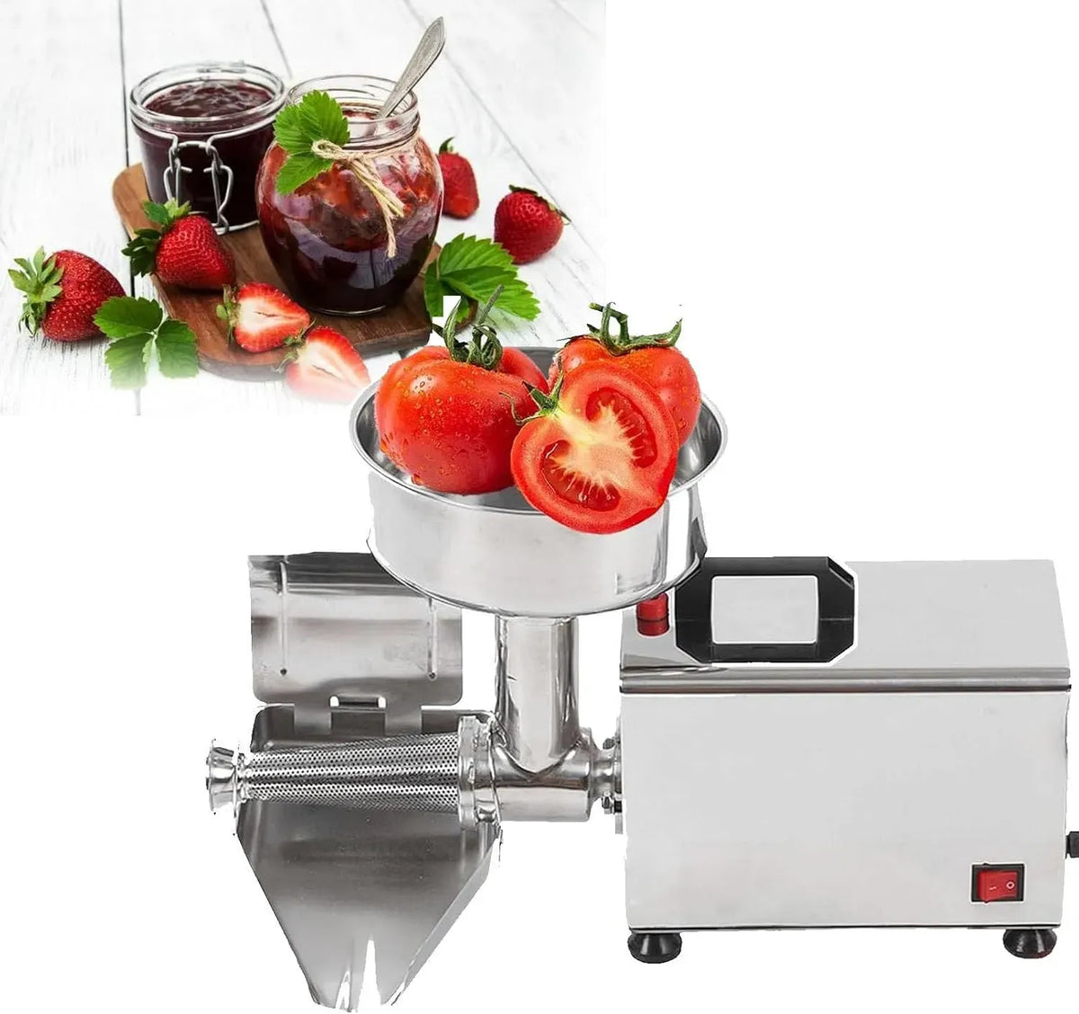 Machine à Confiture, Machine à Filtrer, Presse, acier inoxydable, pour La Mise en Conserve des PuréEs De Tomates。
