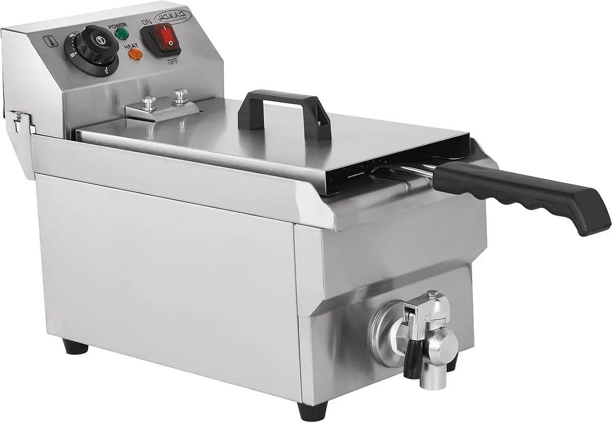 Cuve Simple, en Acier Iinoxydable, pour Hakka Friteuses électriques Professionnelles, Grande Capacité 6 L, 220V, 2000W, Avec égouttoir, Panier et