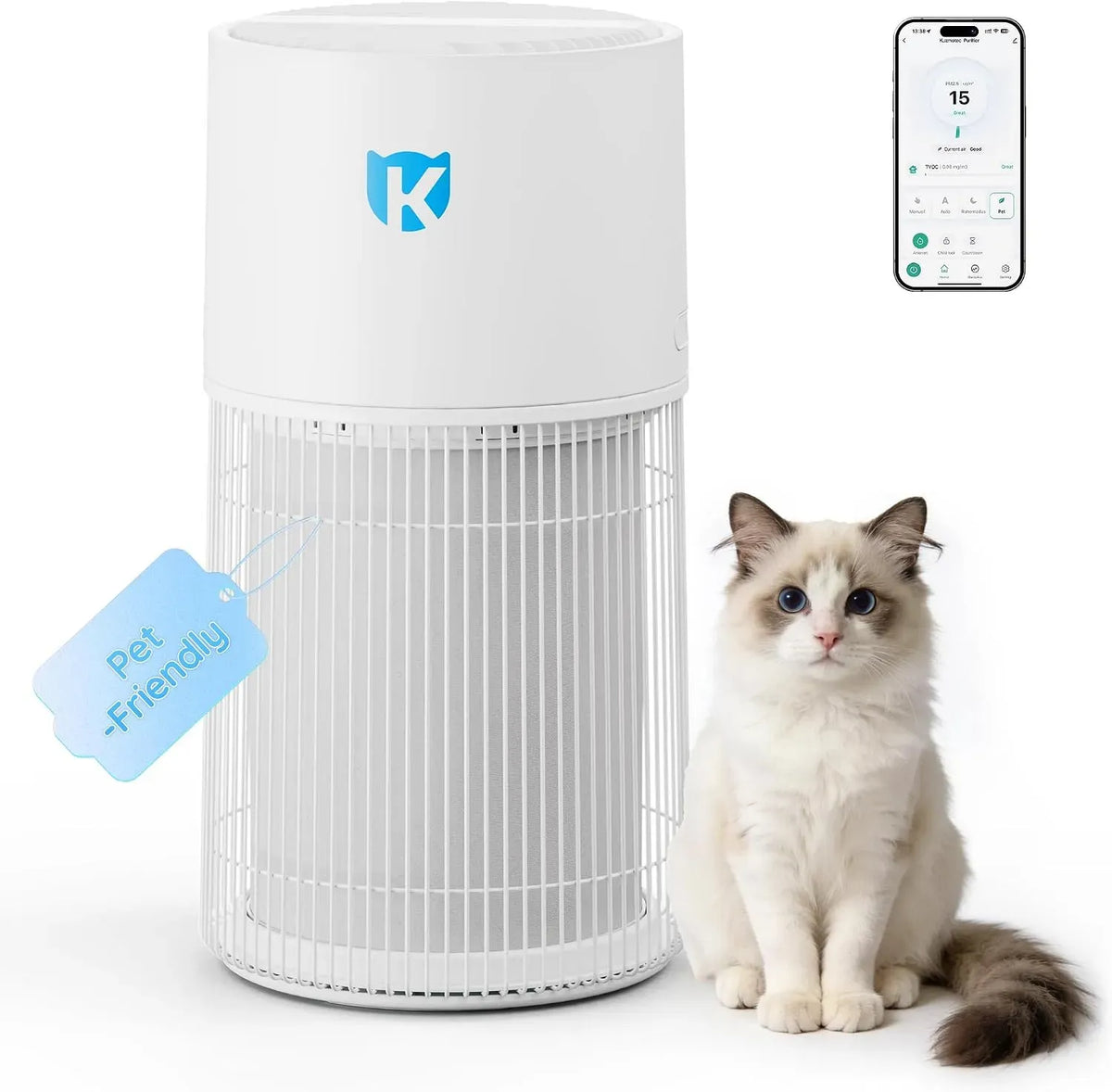 Purificateur d'air, 450 m³/h, JUMMICO HEPA 4, CADR 50 m³/h