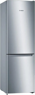 Bosch KGN36NLEA Réfrigérateur combiné, 305 L, 186 x 60 cm, No Frost, éclairage LED, acier inoxydable, frigo avec congélateur, NoFrost, Série 2