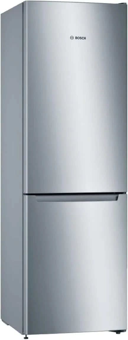 Bosch KGN36NLEA Réfrigérateur combiné, 305 L, 186 x 60 cm, No Frost, éclairage LED, acier inoxydable, frigo avec congélateur, NoFrost, Série 2