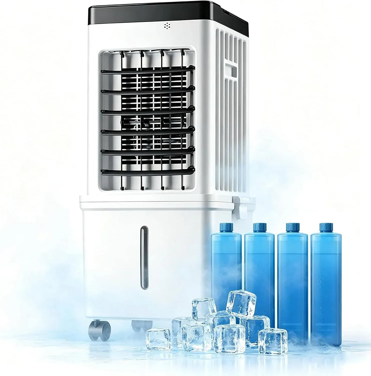 Rafraîchisseur d'air, 15 L, portable, oscillation, grand réservoir, silencieux, Oscillation 120°, 3 en 1 Ventilateur avec Eau