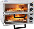 Four électrique à pizza, 40cm, 3000 W, 50 à 350 °C, minuteur, professionnel, restaurant, 0-60 min, Double Couche, Boulangerie, Fête Familiale
