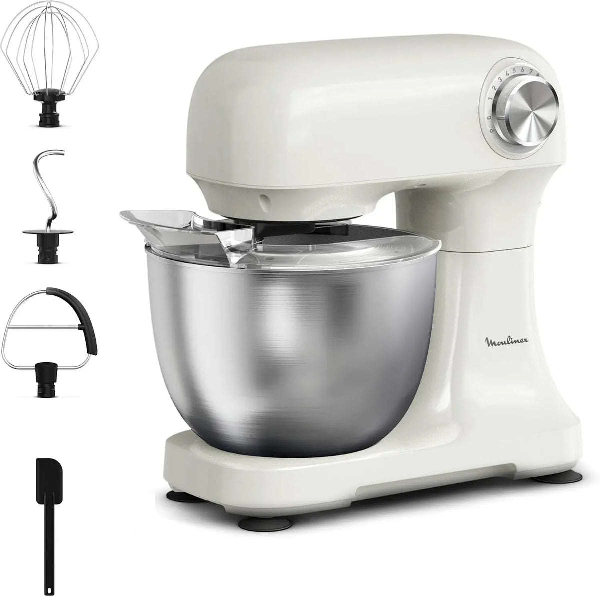 Moulinex Robot, pour réaliser pains, Bake Simple Robot Pâtissier compact fouet