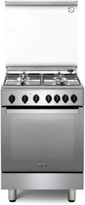 De'Longhi Four électrique, 60 cm, classe énergétique E, gril, acier inoxydable, DGx 64 LSG Cuisine à Gaz, couleur inox, 4 brûleurs, ligne design