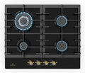 Klarstein Table de cuisson gaz, Victoria, encastrable, brûleur Sabaf, 4 brûleurs, gaz naturel, propane, soupapes de sécurité, arrêt automatique