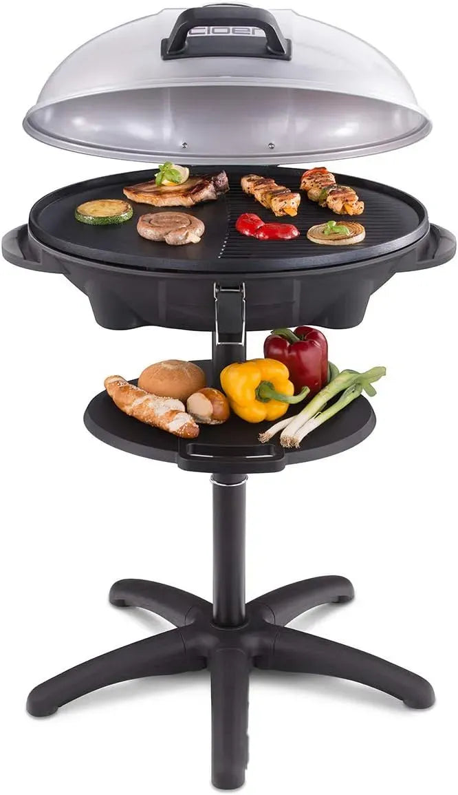Thermomètre, Barbecue, Grill, 38,5 x 52,5 cm, 2400 W, extérieur, revêtement antiadhésif