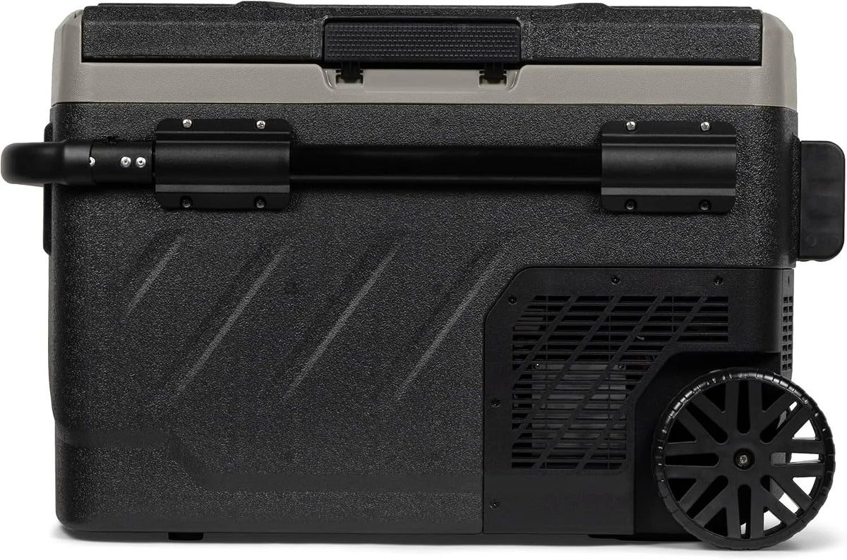 modèle V, 230, 12 V/230 V, Steamy-E Dual Zone 41 Roller, 40 litres, Glacière à compresseur électrique avec roulettes, pour Refroidir et Congeler