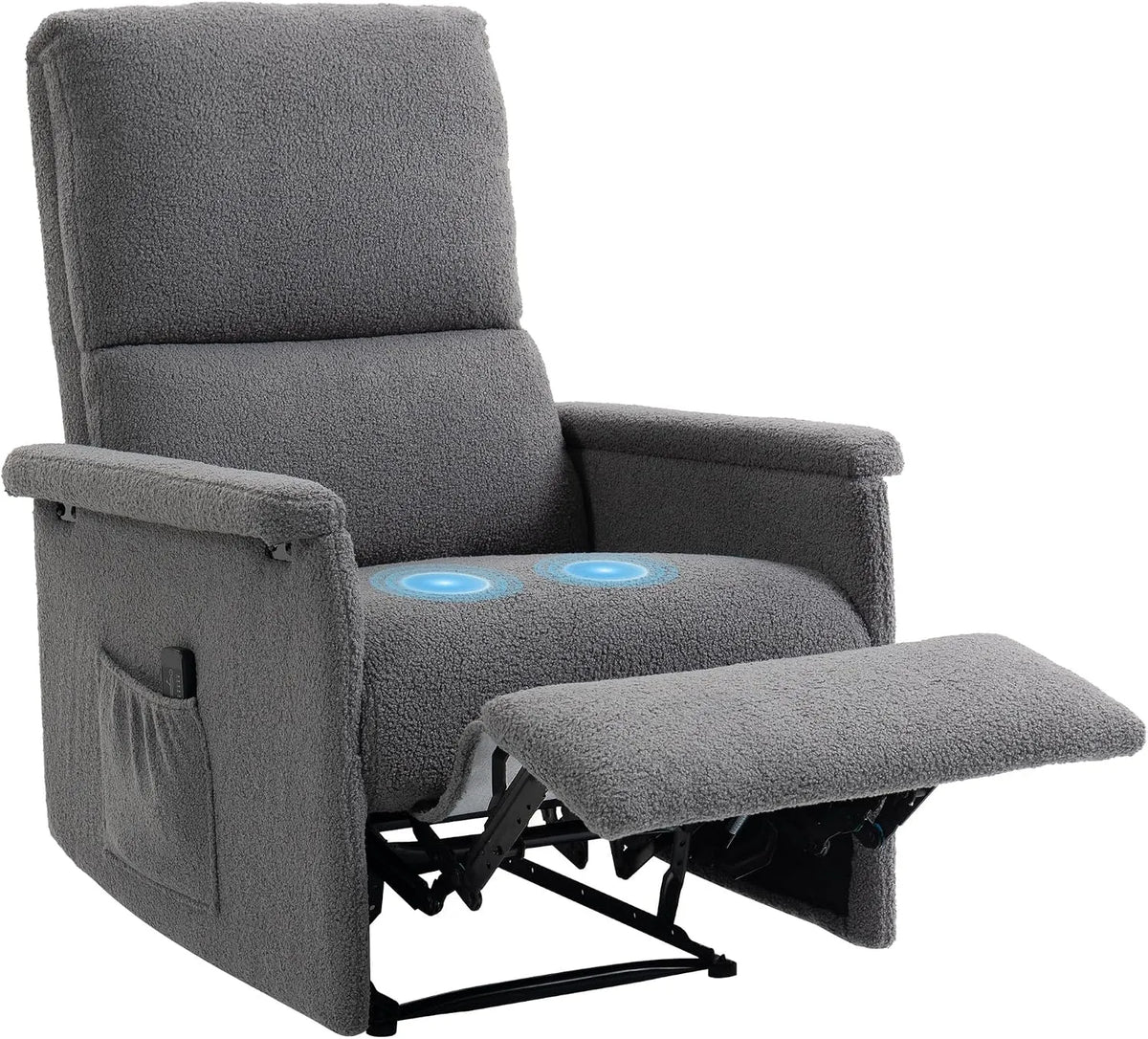 Fauteuil relaxant avec massage, HOMCOM, décoration de salon, gris