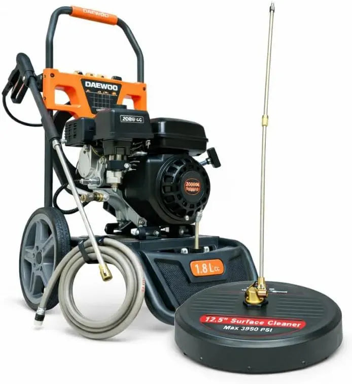 Nettoyeur haute pression, professionnel, Nettoyeur de toit 7 CV avec tête de pompe en laiton, nettoyeur de surface et tuyau haute pression de 12 m