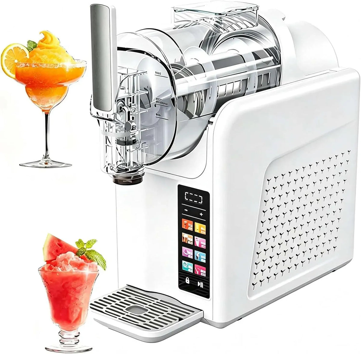 Machine à Granit, 2 L, 7 programmes, blanc, Machine à Granité Capacité 2 L