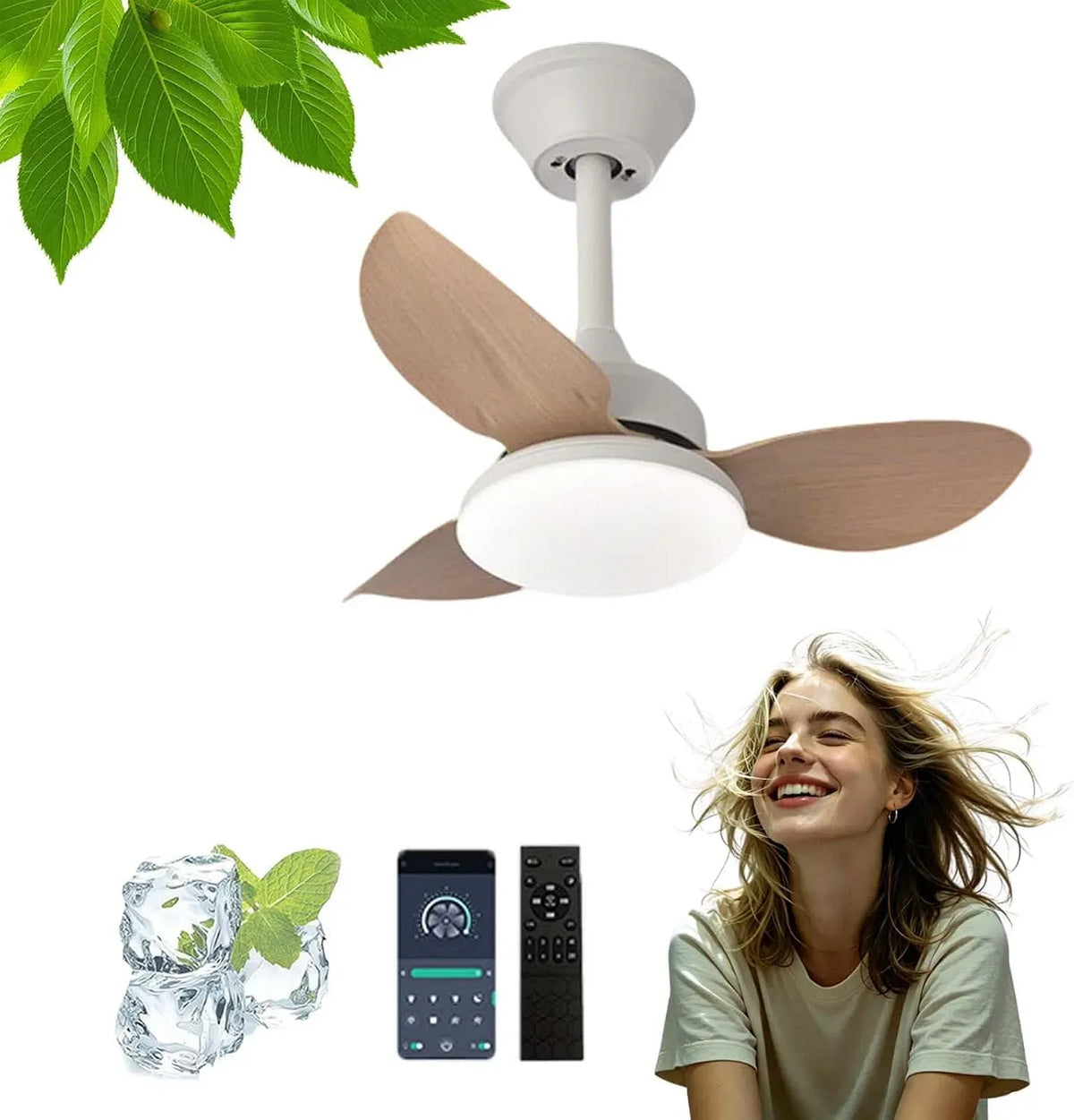 Ventilateur, 65cm, extérieur, décoration de salon, silencieux