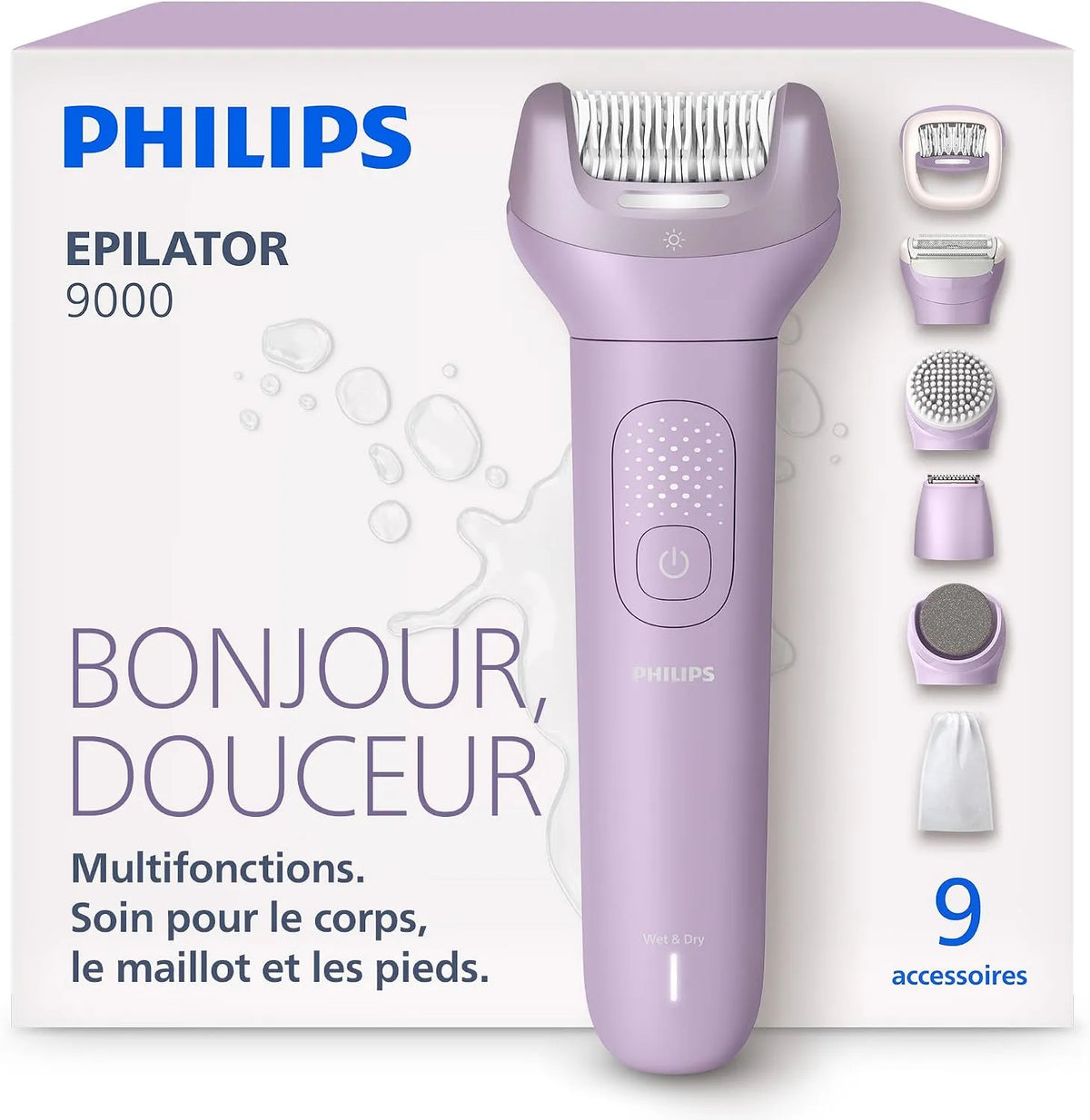 Philips BRE728/00 Accessoire pour appareil, dalle IPS, autonomie 60 min, Épilateur série 9000