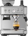 Mousseur à lait, 2,5 L, émulsionneur à lait, grand réservoir, vapeur, professionnel, Machines à Café Automatiques Buse Vapeur 360°, Cappuccino