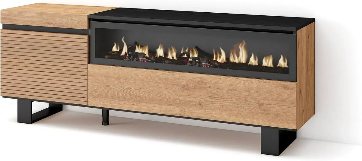 Meuble TV, 65 pouces, 150x57x35cm, industriel