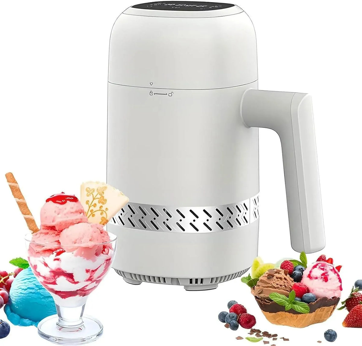 machine à desserts, portable, machine à glace et sorbet, 300 ml, tactile, 6 modes