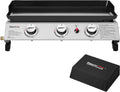 modèle 7.5kW, 5 cm, 3 Brûleurs Puissance 7.5kW, Surface Cuisson 63, 5 x 36, Portable pour le Camping et l' Extérieur, Royal Gourmet Plancha Gaz en