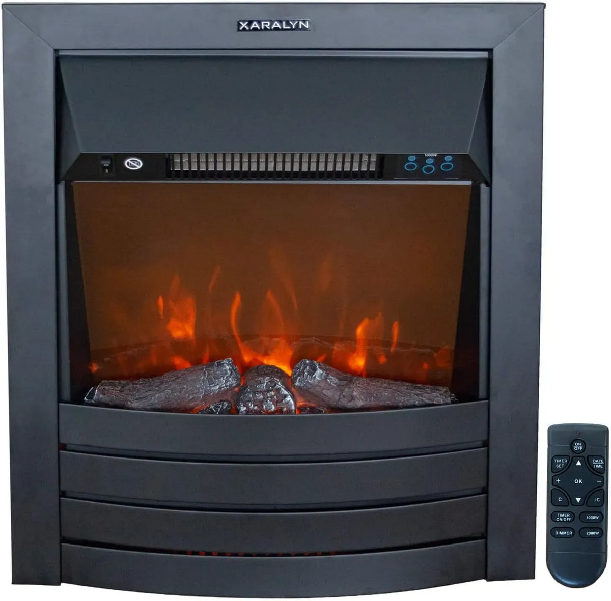 Radiateur électrique, 1800 W, encastrable, Xaralyn Lagos Cheminée Encastrable Électrique Led