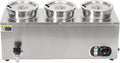 Chauffe-plats de buffet, 28 L, 30 à 85 °C, maintien au chaud, professionnel, 2 zones de température, 21L