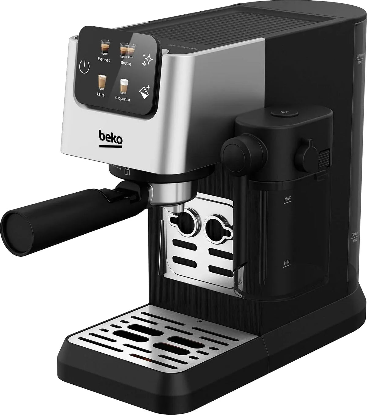 Beko Machine, Machine Expresso manuelle, vapeur, buse vapeur et carafe à lait