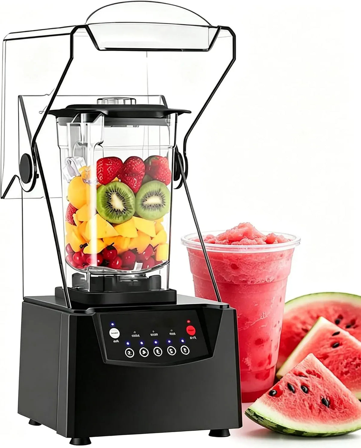 Blender, 1500 W, professionnel, silencieux, mixeur électrique, Jus et Légumes