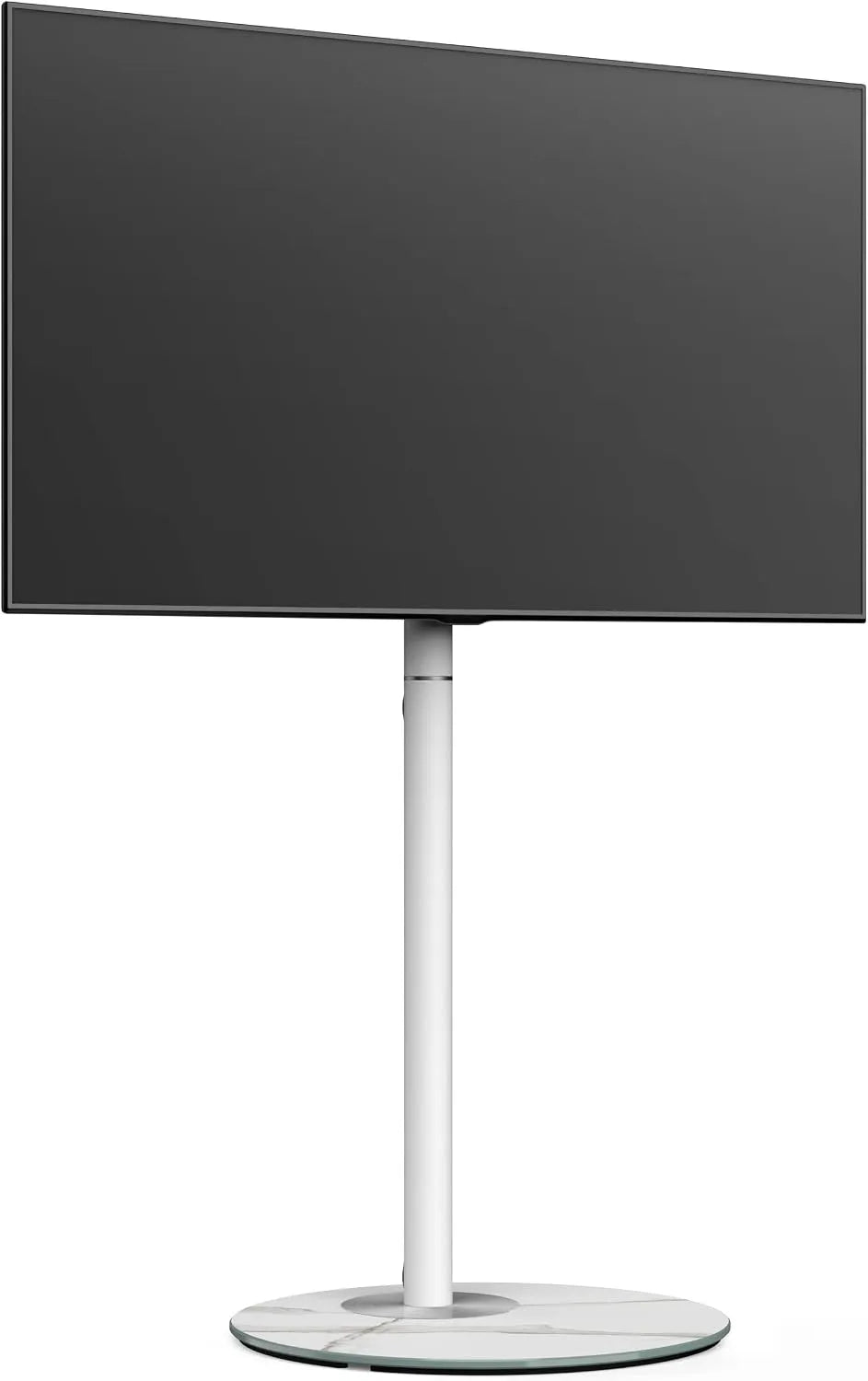 Meuble TV, 60 pouces, 400 x 400 mm, décoration de salon, blanc, Charge Maximale 40 kg, 32-60 Pouces, FITUEYES Support TV Pied, Scandinave, pour Salon