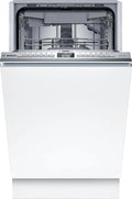 Bosch SPV4EMx17E Lave-vaisselle, 45 cm, hygiène, Home Connect, format slim, tout intégrable, silencieux, Série 4, supérieure avec Intensif 70°C et