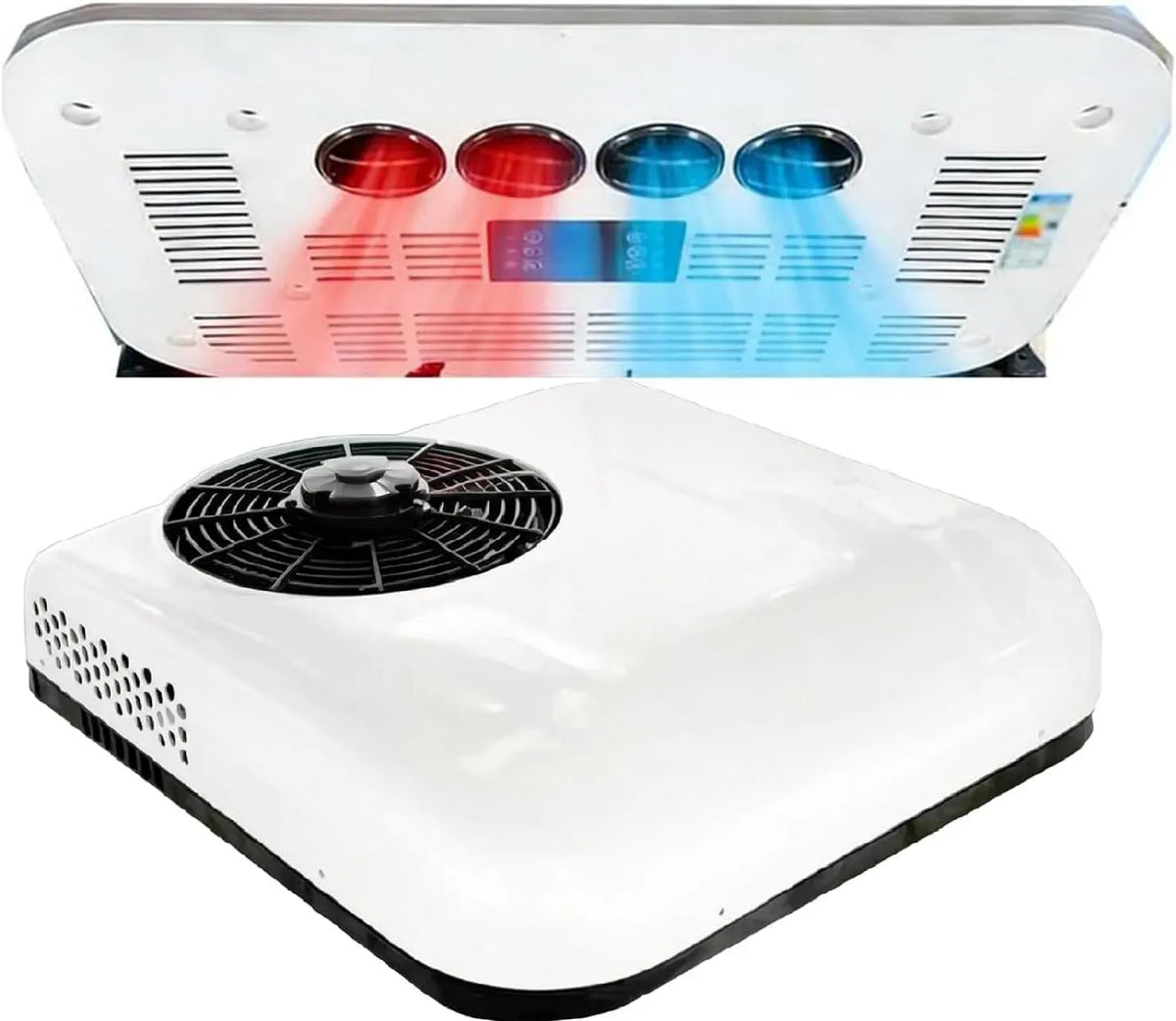 Climatiseur 12V/24V White-12V, 800 W, 12 V, 450 m³/h, camping, blanc, 7500 BTU de froid