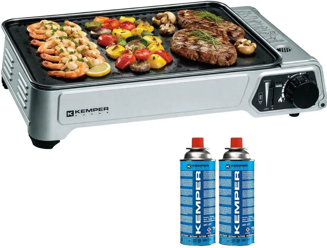 Plaque de cuisson à gaz, 2300 W, portable, tactile, camping, table de cuisson à gaz, KEMPER