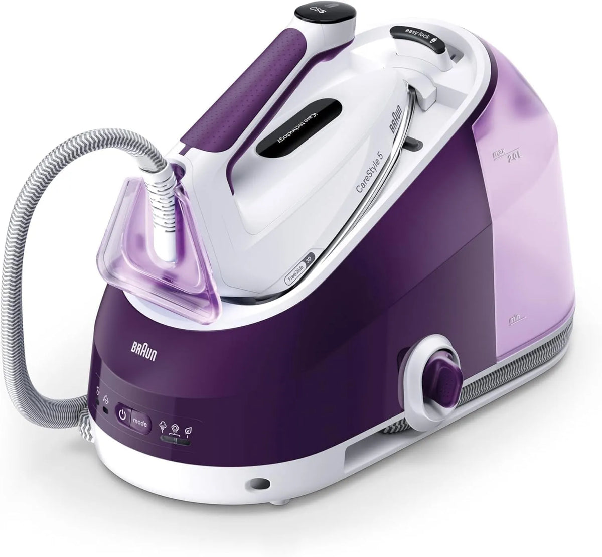Braun IS5247VI Mode iCare, Centrale Vapeur Puissante, CareStyle 5, Fer à Repasser Vapeur avec Technologie FreeGlide 3D, Vapeur 145 g/min, Vapeur