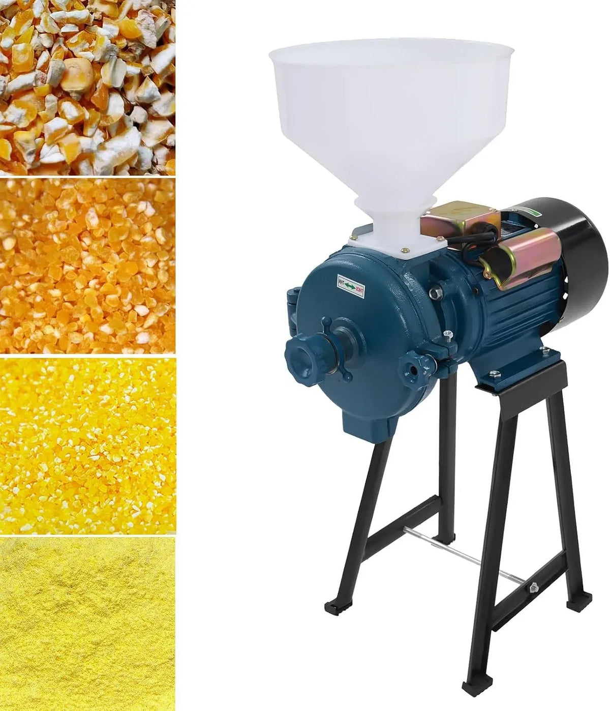 Moulin à céréales, broyeur à grains, professionnel, bleu